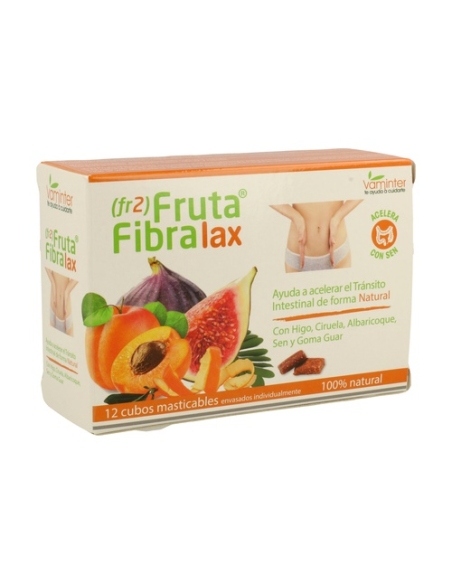 Fruta+Fibra Lax Acelera 12 Cubos Masticables 120 G de Vaminter