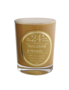 Vela Vaso Perf24 Tangerine-Fennel 7,5x9 cm Cerabella