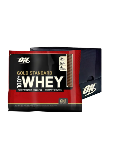 On 100% Whey Gold Stand 24X30G Double Rich Choco de Optimum Nutrition