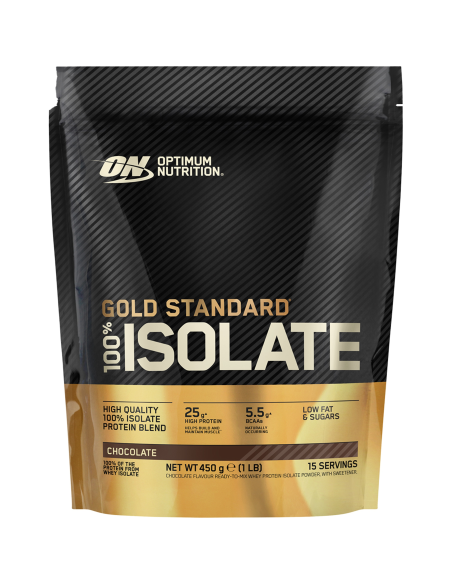 On 100% Gold Standard Isolate Chocolate 450Gr de Optimum Nutrition