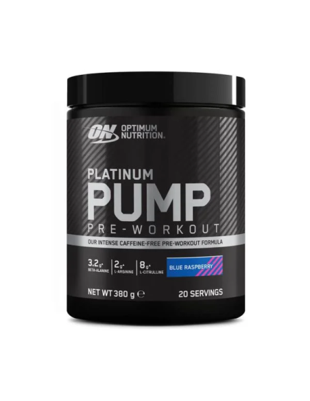 On Platinum Pre Workout Pump Blue Raspberry 380G de Optimum Nutrition