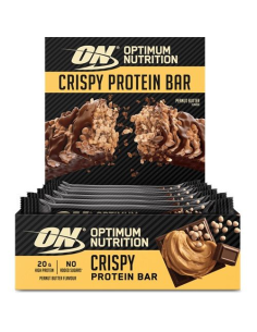 Barra Crispy Protein 10x65g Peanut Butter Optimum Nutrition