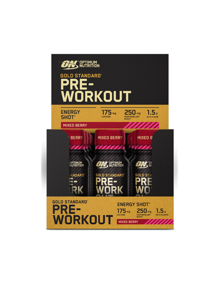On Gold Stand Pre Workout Shot 12X60M Mixed Berry de Optimum Nutrition