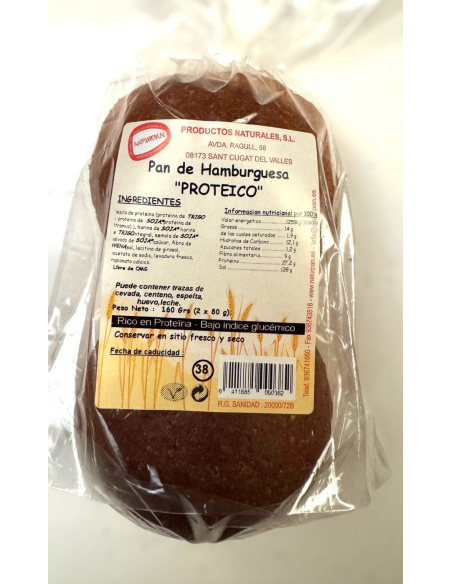 Pan de Hamburguesa Proteico 160g Naturpan  Salud y Sabor