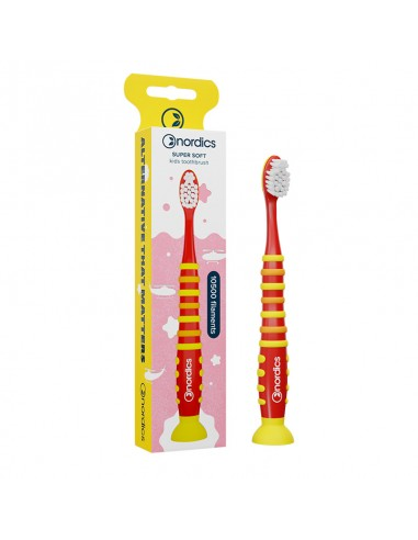 Cepillo Dental Niños Cohete Rojo Nordics Oral Care 10.500