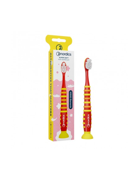 Cepillo Dental Niños Cohete Rojo Nordics Oral Care 10.500