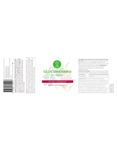 Glucomanano 120 Cap. The Konjac Shop  Controla tu peso fácil