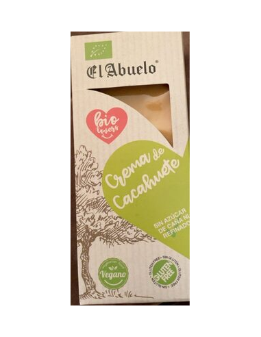 Turrón Crema de Cacahuete Vegano 200g Eco Biolovers