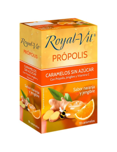 Royal-Vit Caramelos Jengibre Naranja Expositor Que Contiene 12 Cajitas de Royal-Vit®