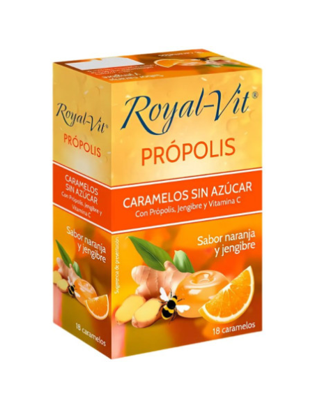 Royal-Vit Caramelos Jengibre Naranja Expositor Que Contiene 12 Cajitas de Royal-Vit®