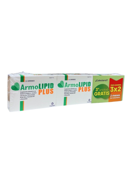Armolipid Plus 3 Envases 20 Comprimidos Pack de Armolipid