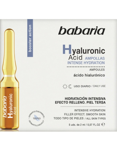 Ampollas Ácido Hialurónico Babaria 5 Unidades Hidratación