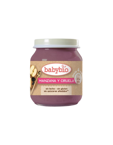 Babybio Pouche Manzana Ciruela Bio 4 X 90 G de Babybio