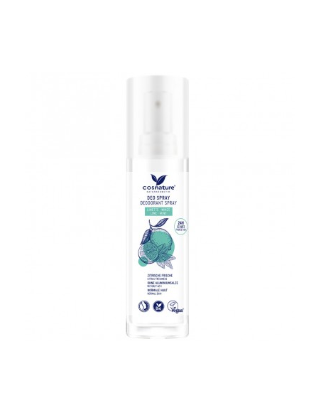 Desodorante Spray Menta Lima Bio 75 ml - Frescura Natural