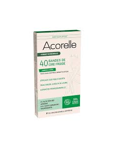 Bandas de Cera Fría Cuerpo 40Uds Acorelle  Depilación Fácil