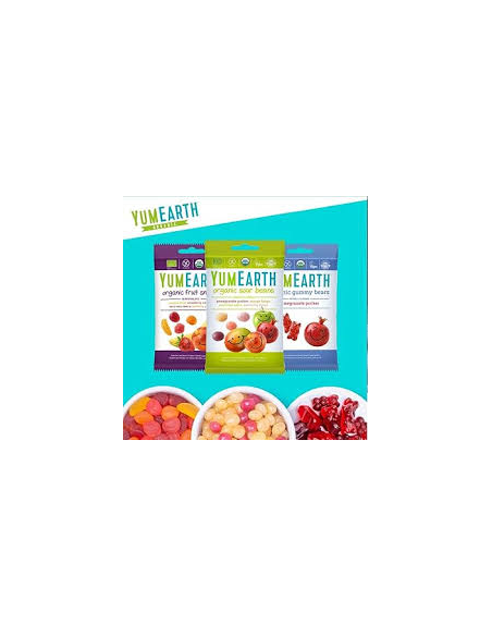 Gominolas Orgánicas Yum Earth 4 Sabores Caja 12 Bolsitas