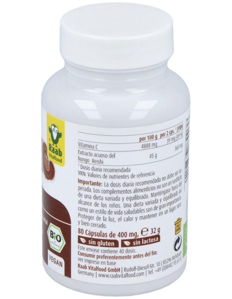 Reishi 80Cap. Bio Sg Vegan de Raab Vitalfood