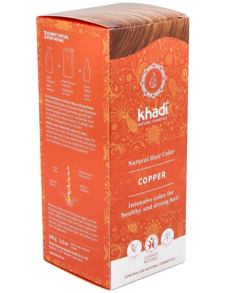 Tinte Herbal Color Cobre 100Gr. de Khadi