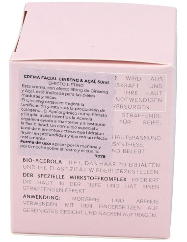 Crema Facial Ginseng-Acai 50Ml. Bio de Natura Estonica