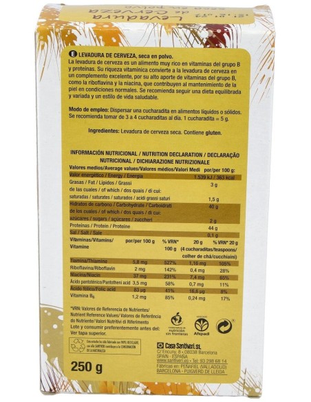 Levadura De Cerveza En Polvo 250Gr. de Santiveri**