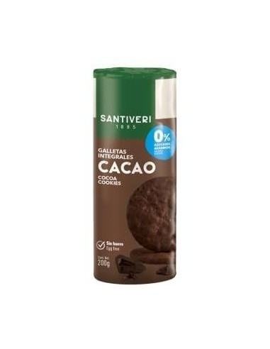 Galletas Integrales Cacao 0% Azucares 200Gr. de Santiveri