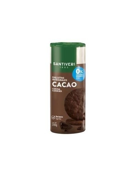 Galletas Integrales Cacao 0% Azucares 200Gr. de Santiveri