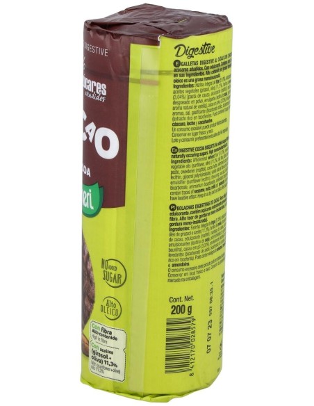Galletas Integrales Cacao 0% Azucares 200Gr. de Santiveri