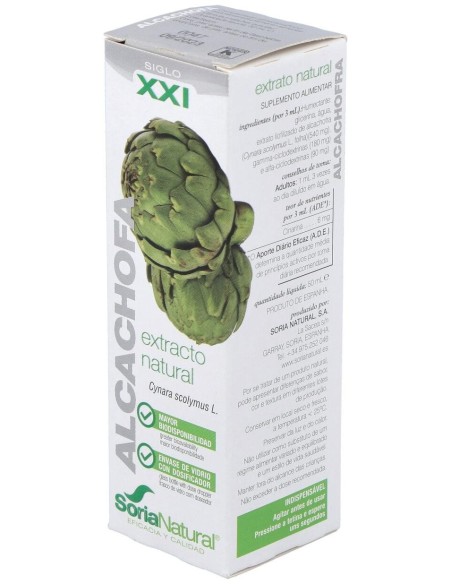 Ext. Alcachofa Xxi 50Ml. S/Al de Soria Natural