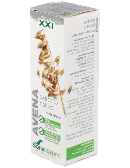 Ext. Avena Xxi 50Ml. S/Al de Soria Natural