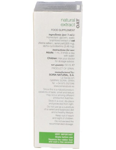 Ext. Avena Xxi 50Ml. S/Al de Soria Natural