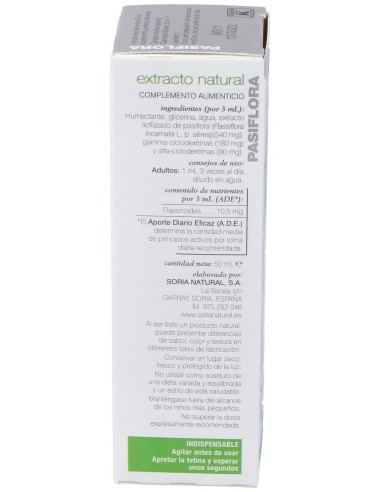 Ext. Pasiflora Xxi 50Ml. S/Al de Soria Natural