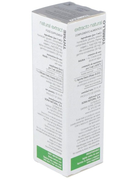 Ext. Tomillo Xxi 50Ml. S/Al de Soria Natural