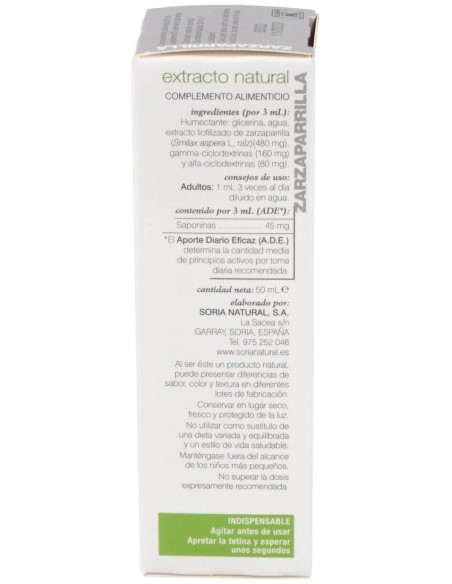 Pack 3X2 Ext. Zarzaparrilla Xxi 50Ml. S/Al de Soria Natural.