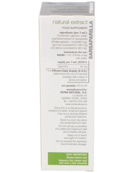 Pack 3X2 Ext. Zarzaparrilla Xxi 50Ml. S/Al de Soria Natural.