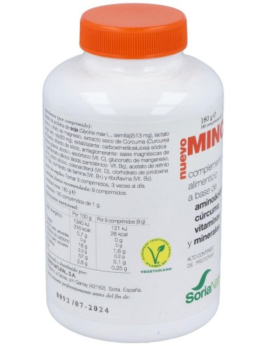 Mincartil Reforzado 180 Comprimidos de Soria Natural