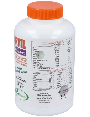 Mincartil Clasic 180 Comprimidos de Soria Natural