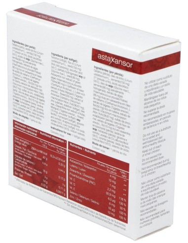 Astaxansor 30 Perlas de Soria Natural
