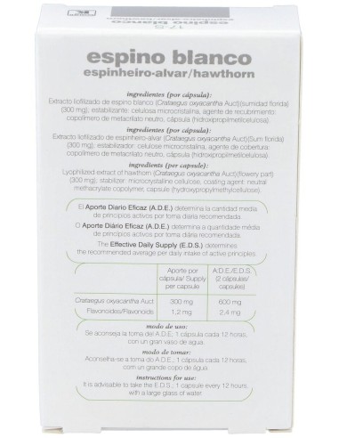Pack de 2 uds Espino Blanco 30 capsulas de Soria Natural