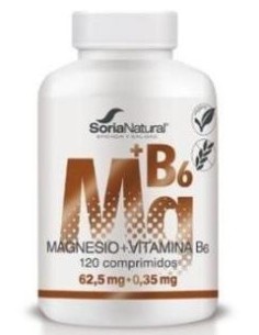 Magnesio + Vitamina B6 1550mg 120 Comprimidos Soria Natural 2