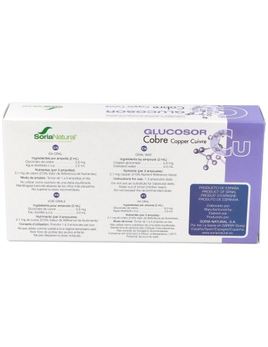 Glucosor Cobre 28 Ampollas de Soria Natural