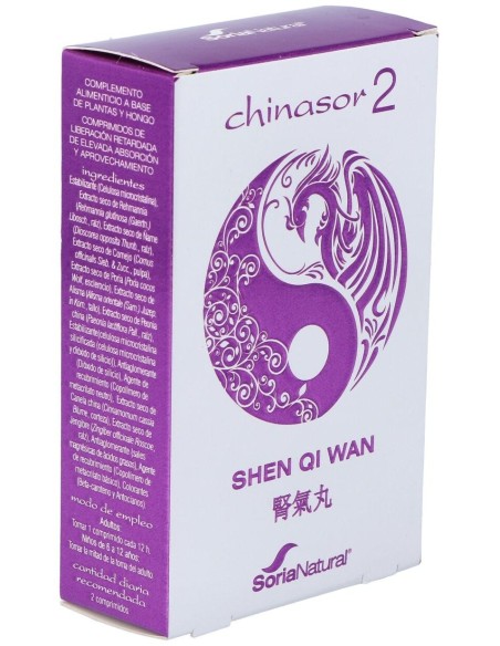 Chinasor 2 Shen Qi Wan 30 Comprimidos de Soria Natural