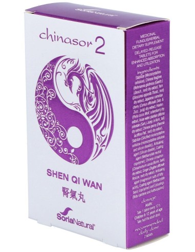 Chinasor 2 Shen Qi Wan 30 Comprimidos de Soria Natural