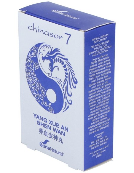 Chinasor 7 Yang Xue An Shen Wan 30 Comprimidos de Soria Nat