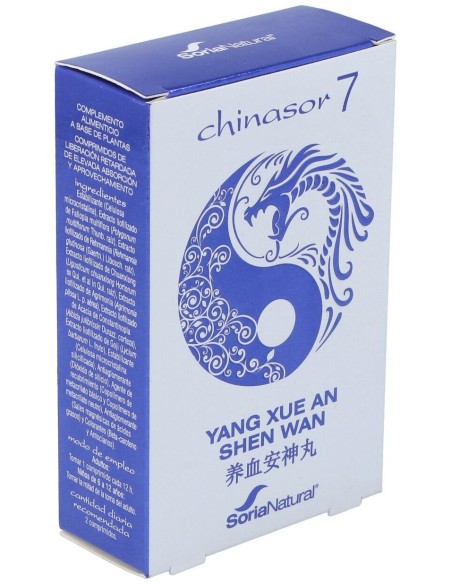 Chinasor 7 Yang Xue An Shen Wan 30 Comprimidos de Soria Nat