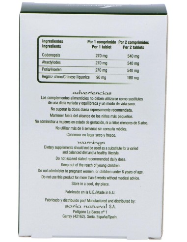 Chinasor 21 Si Jun Zi Wan 30 Comprimidos de Soria Natural