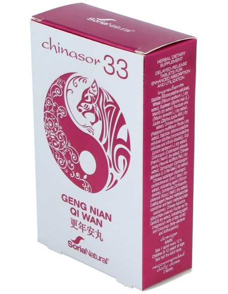 Chinasor 33 Geng Nian Qi Wan 30 Comprimidos de Soria Natural
