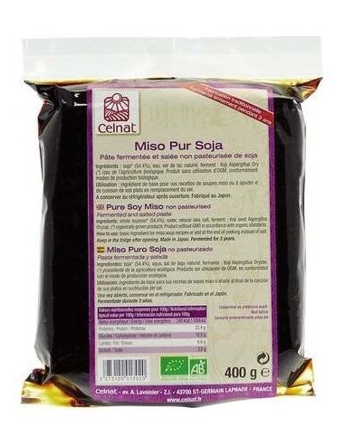 Hatcho Miso Bio 400g Celnat  Sabor Tradicional Natural