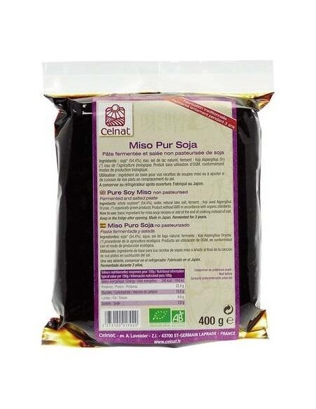Hatcho Miso Bio 400g Celnat  Sabor Tradicional Natural